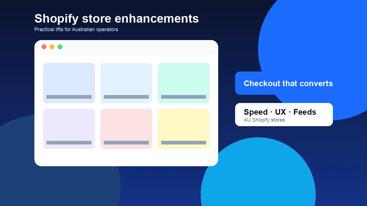 Shopify store product grid and checkout improvements for Australian retailers